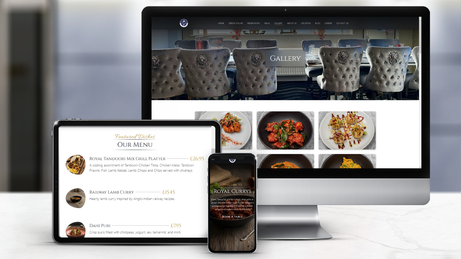 Restaurant website design
